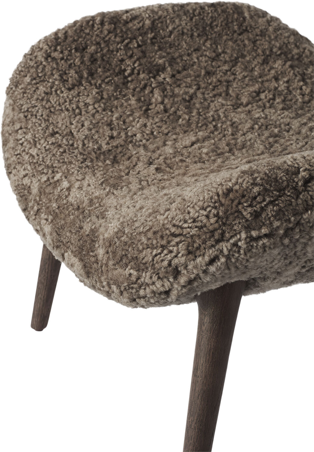 Lodge Footstool Dark Oak Curly col. 07