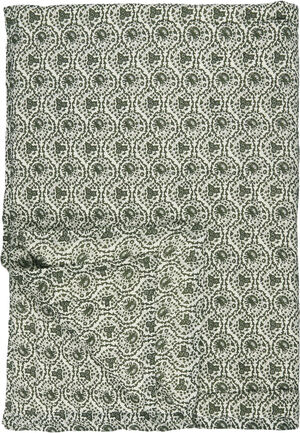 Quilt Ane hvid m/myrtle green mønster