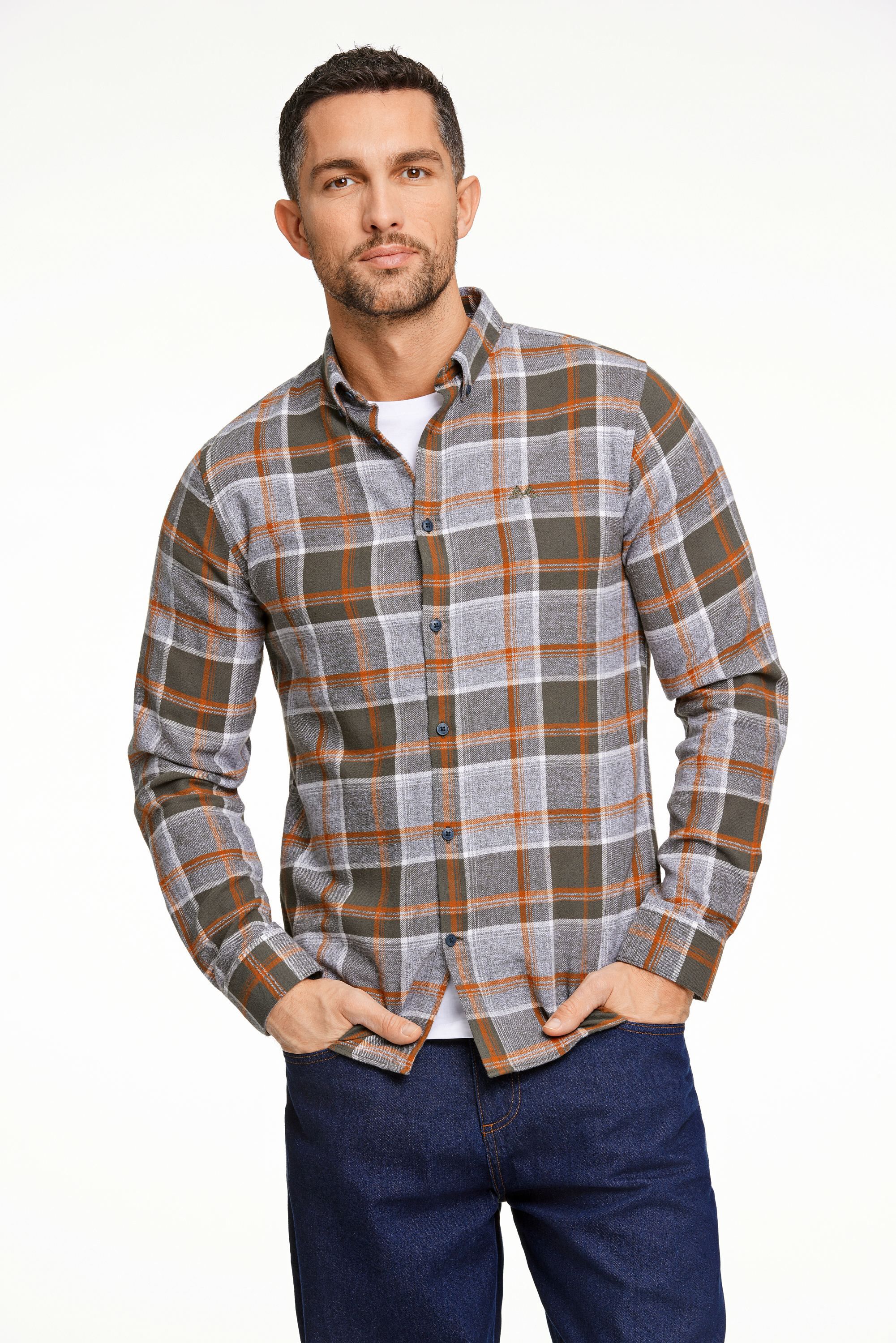 Brushed checked shirt L/S