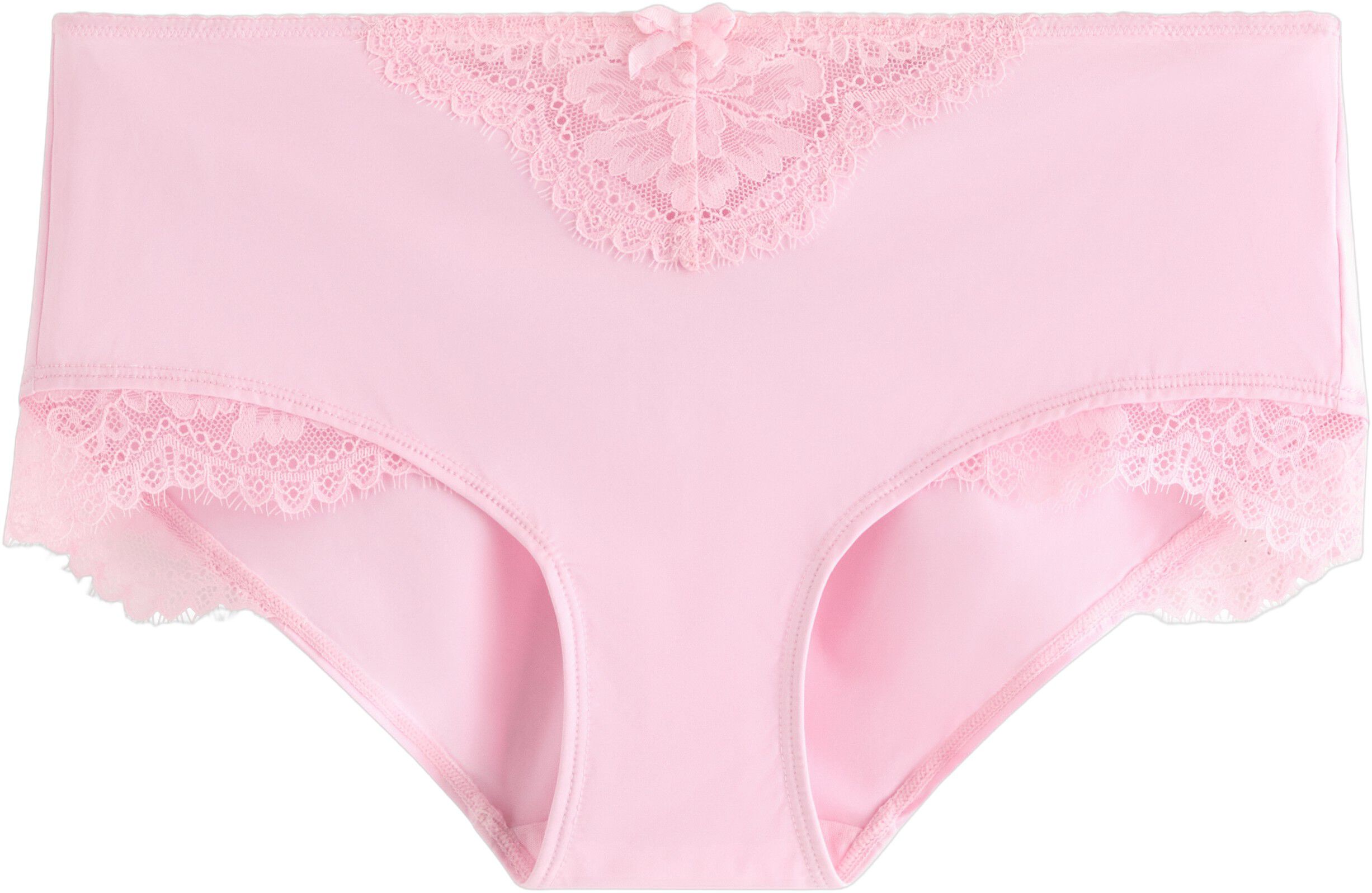 Briefs with a regular waist, lace d