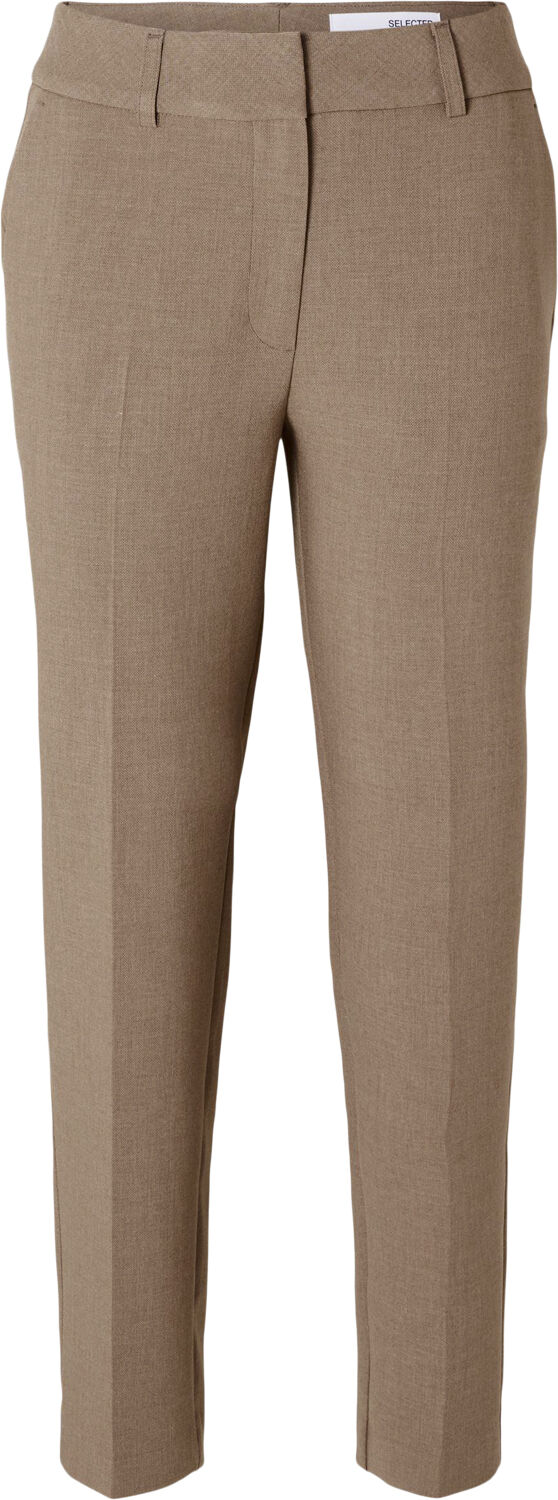 Slfrita-Ria Mw Crop Pant Camel Mel Noos