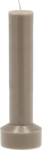 Kubbelys Hvils D8 x 23 cm Taupe Parafin/Stearin