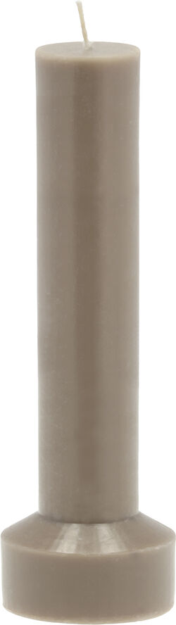 Kubbelys Hvils D8 x 23 cm Taupe Parafin/Stearin
