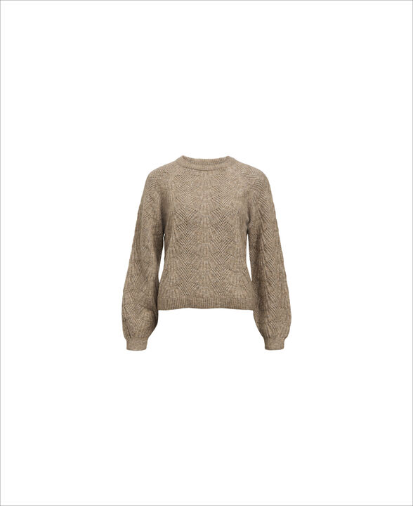 OBJFLORA RE L/S KNIT PULLOVER NOOS