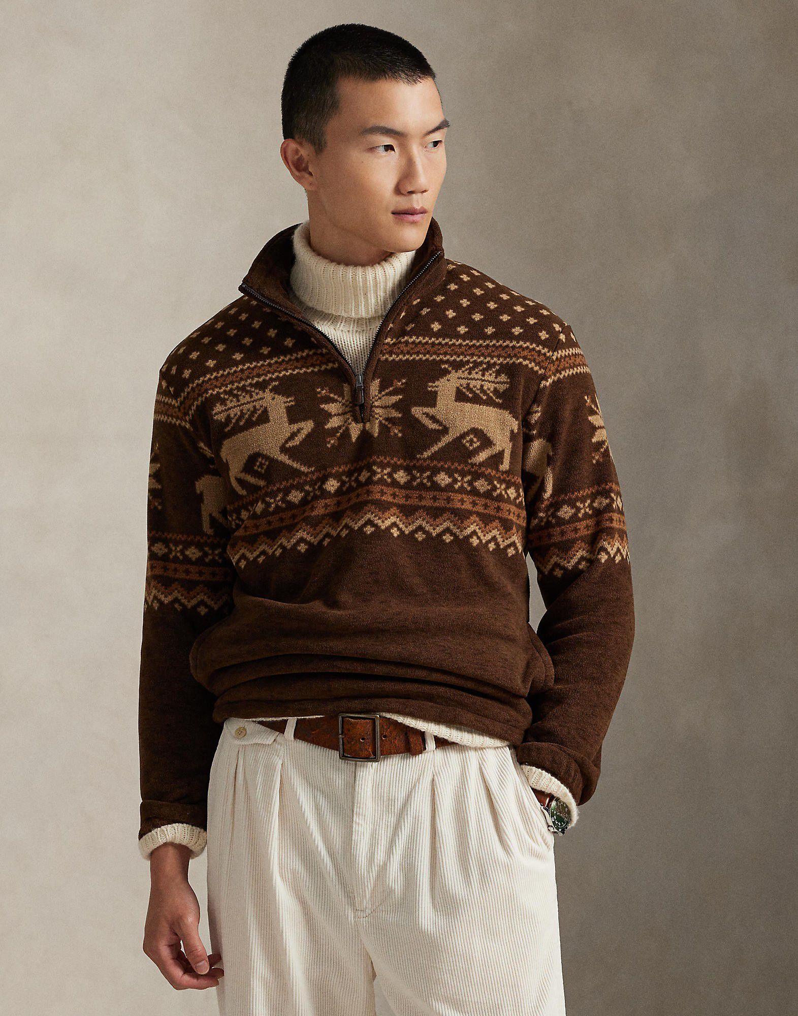 Brushed Fleece Quarter-Zip Pullover