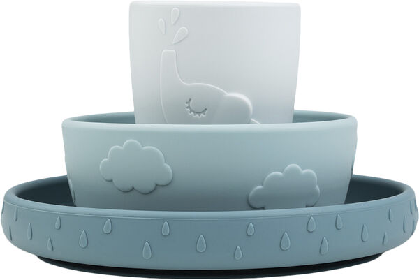 Stick&Stay spisesæt Deer friends Blå