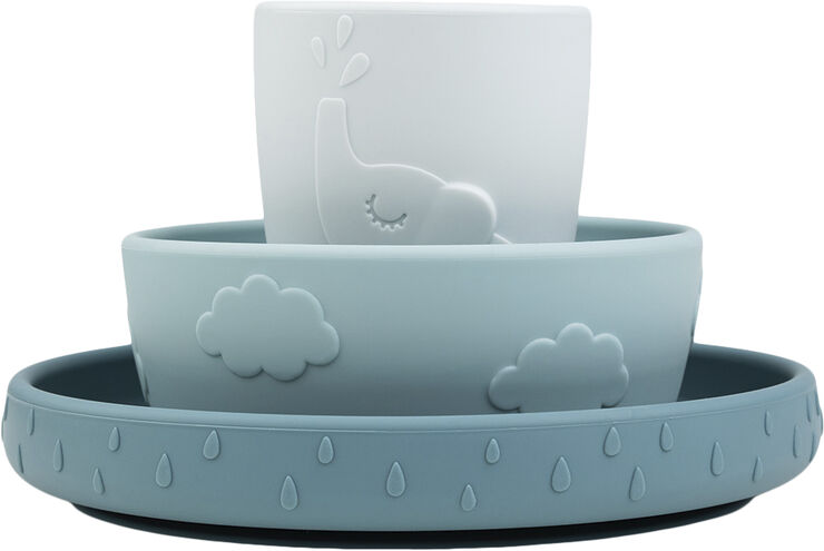 Stick&Stay spisesæt Deer friends Blå