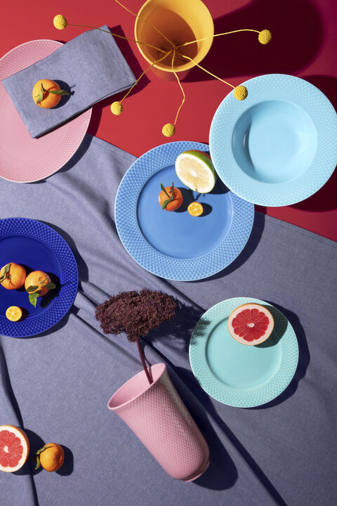 Rhombe Color Middagstallerken Ø27 cm blå