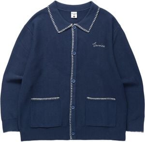 BLANKET STITCH CARDIGAN