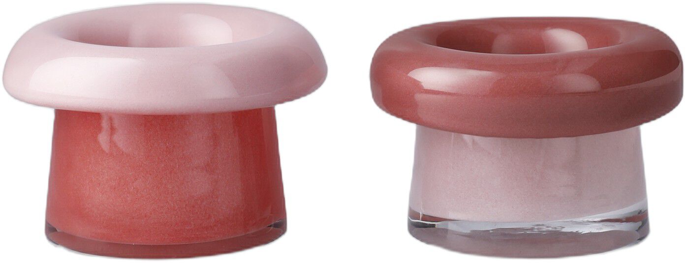Soma Fyrfadsstage &Oslash;7. 5 cm rosa/terracotta 2 stk.