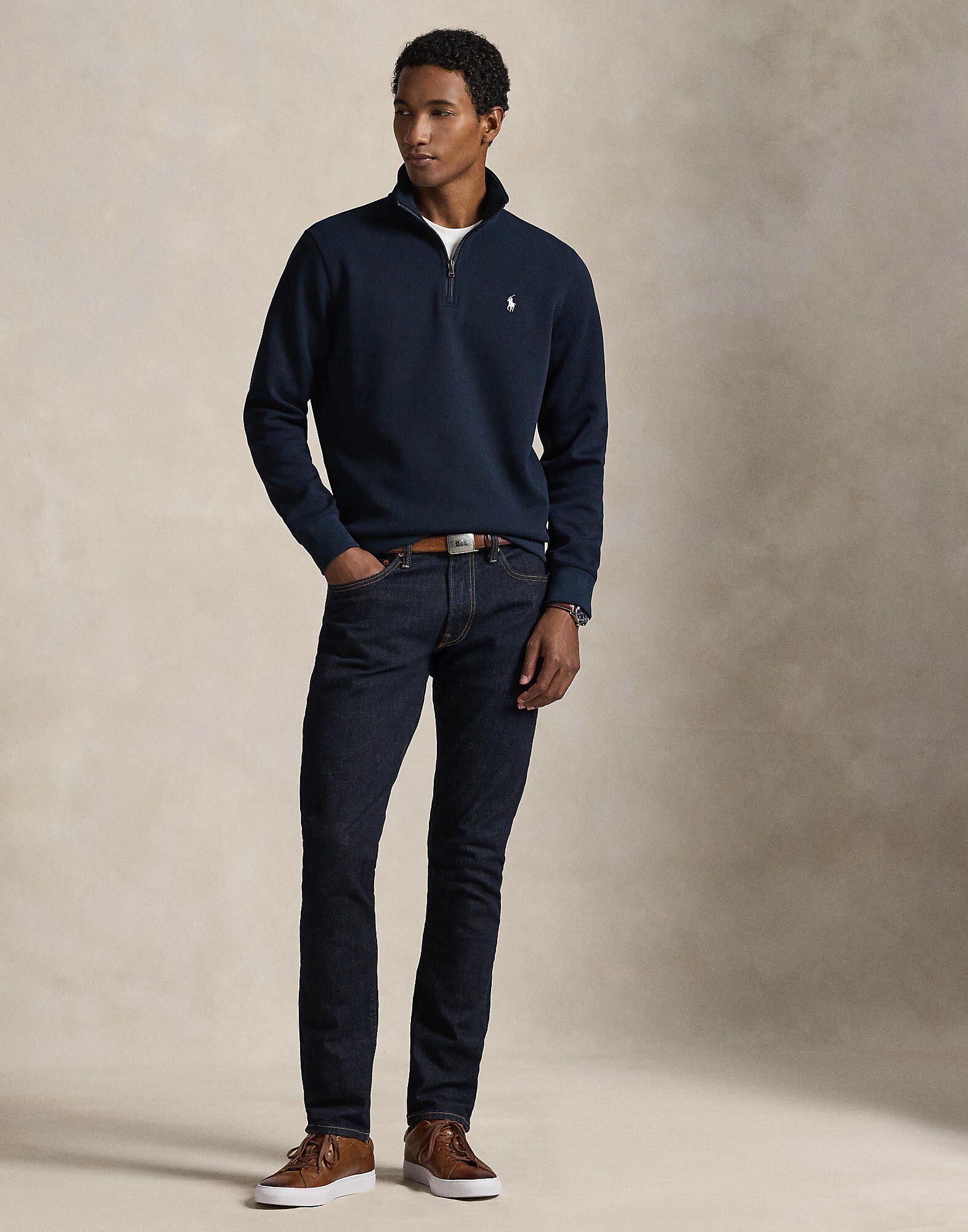 Double-Knit Quarter-Zip Pullover