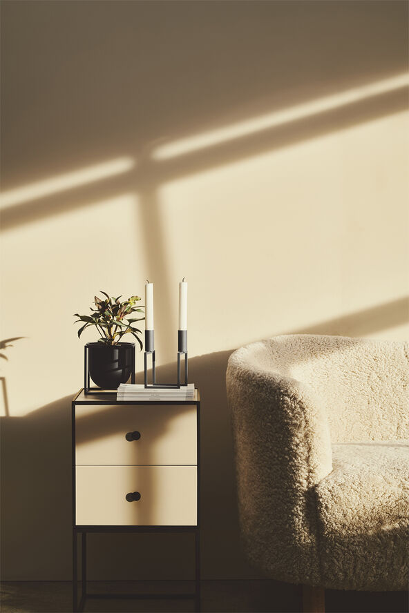 Frame 35 med 2 skuffer - Sortbejdset Ask