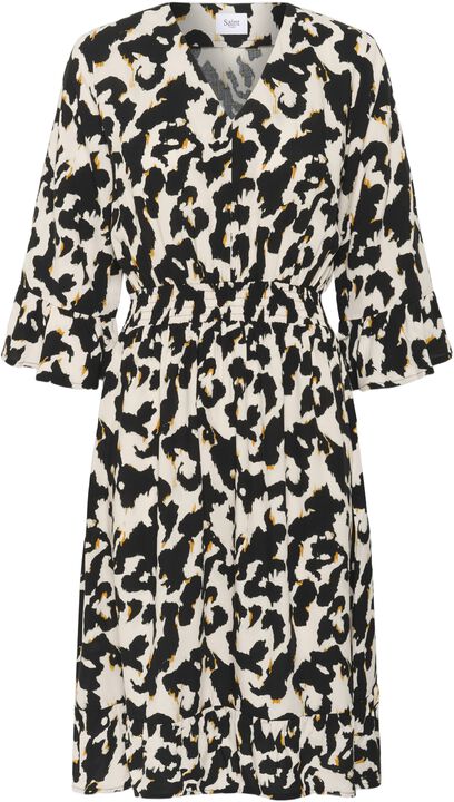 Saint Tropez MarcaSZ Long Dress Orchid painted leopard