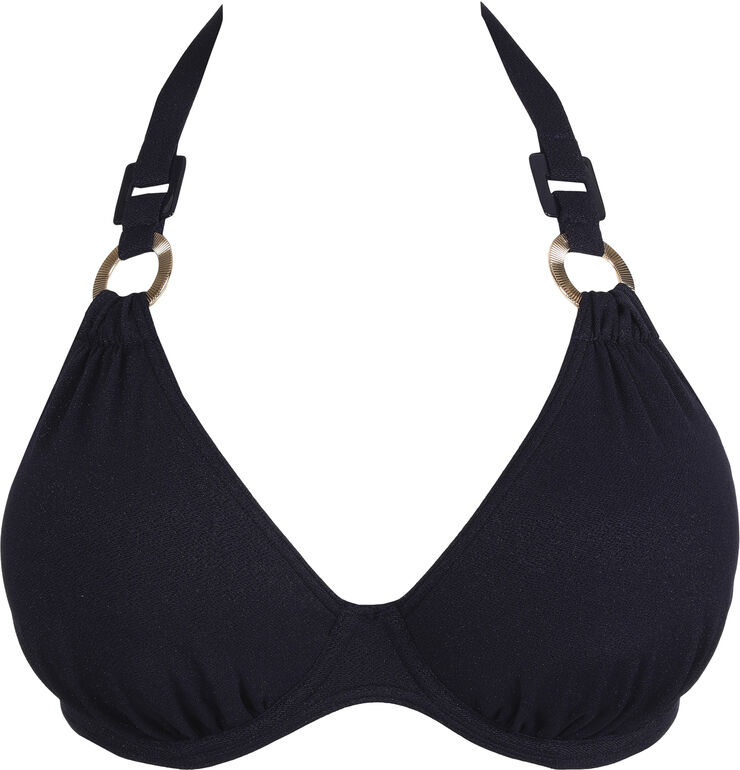 Pinner bikinitop med dyb udskæring og delvis vattering