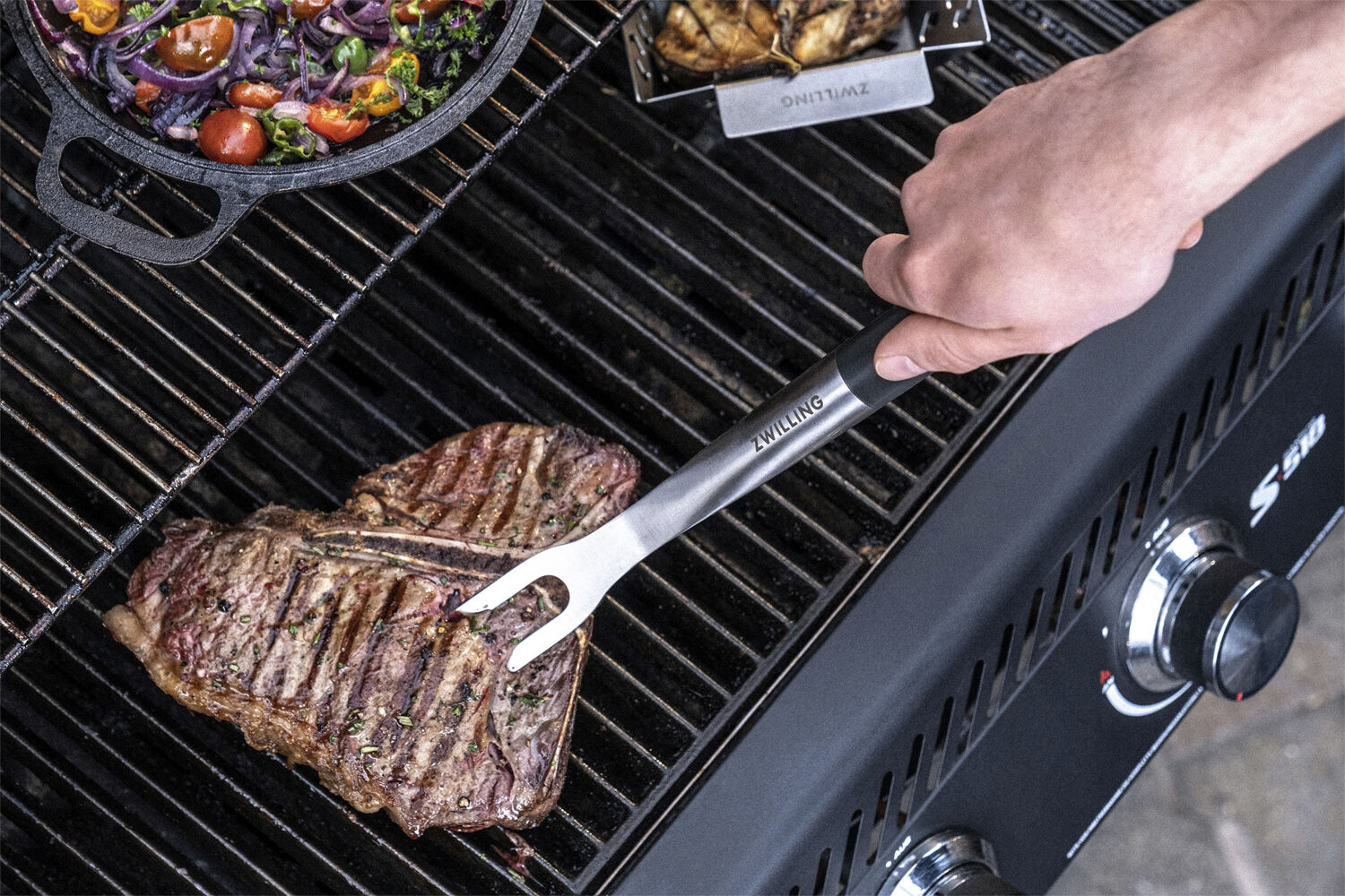 BBQ+ K&oslash;dgaffel 41 Rustfrit st&aring;l