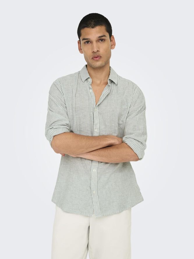ONSCAIDEN LIFE LS STRIPE LINEN 660