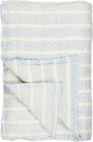 Quilt Anne bl&aring;t cirkelm&oslash;nster og gr&oslash;nne blade