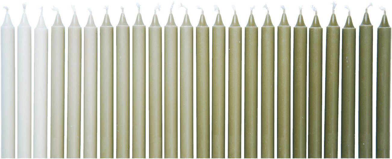 Ombre Candles - Set of 24 - Khaki