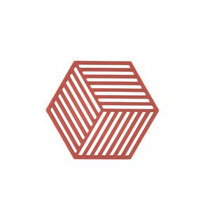 Bordskåner Hexagon 16 x 14 x 0,9 cm Burned Red Silikon