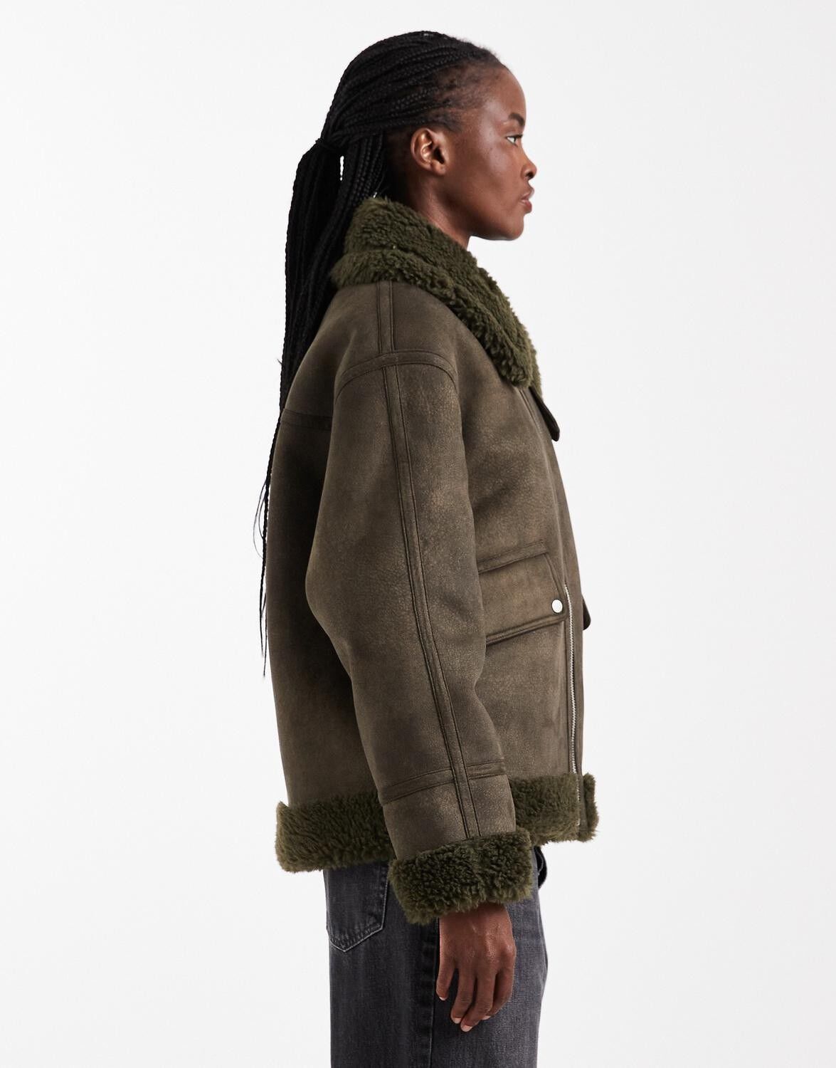 Tstilda Shearling Collar Jacket Otw