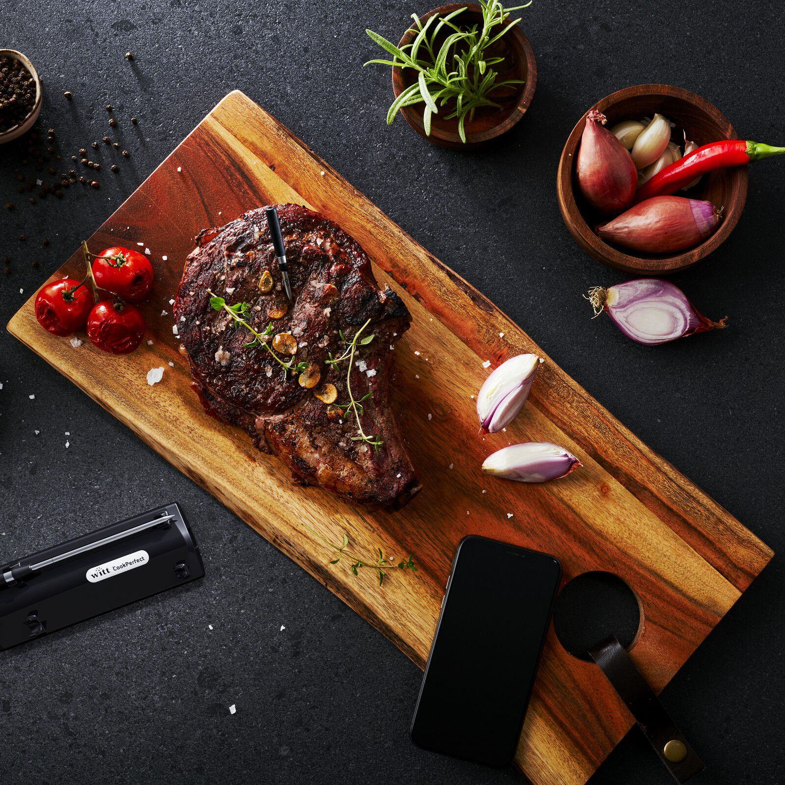 Witt CookPerfect Wireless Dual Frying thermometer Black