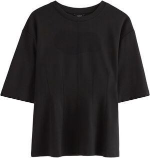 Peplumtopp i mjuk viskos med figurn