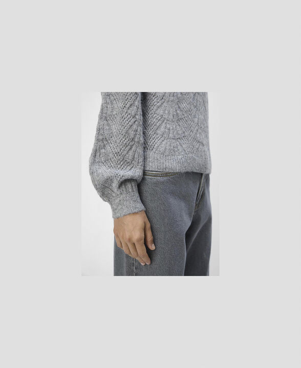 OBJFLORA RE L/S KNIT PULLOVER NOOS