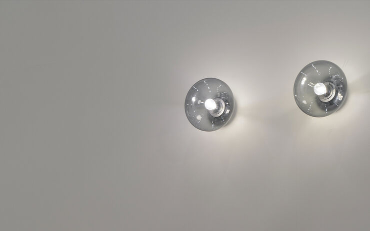 Karl-Johan Wall Lamp, BL Stain Oak w. Smoke Glass