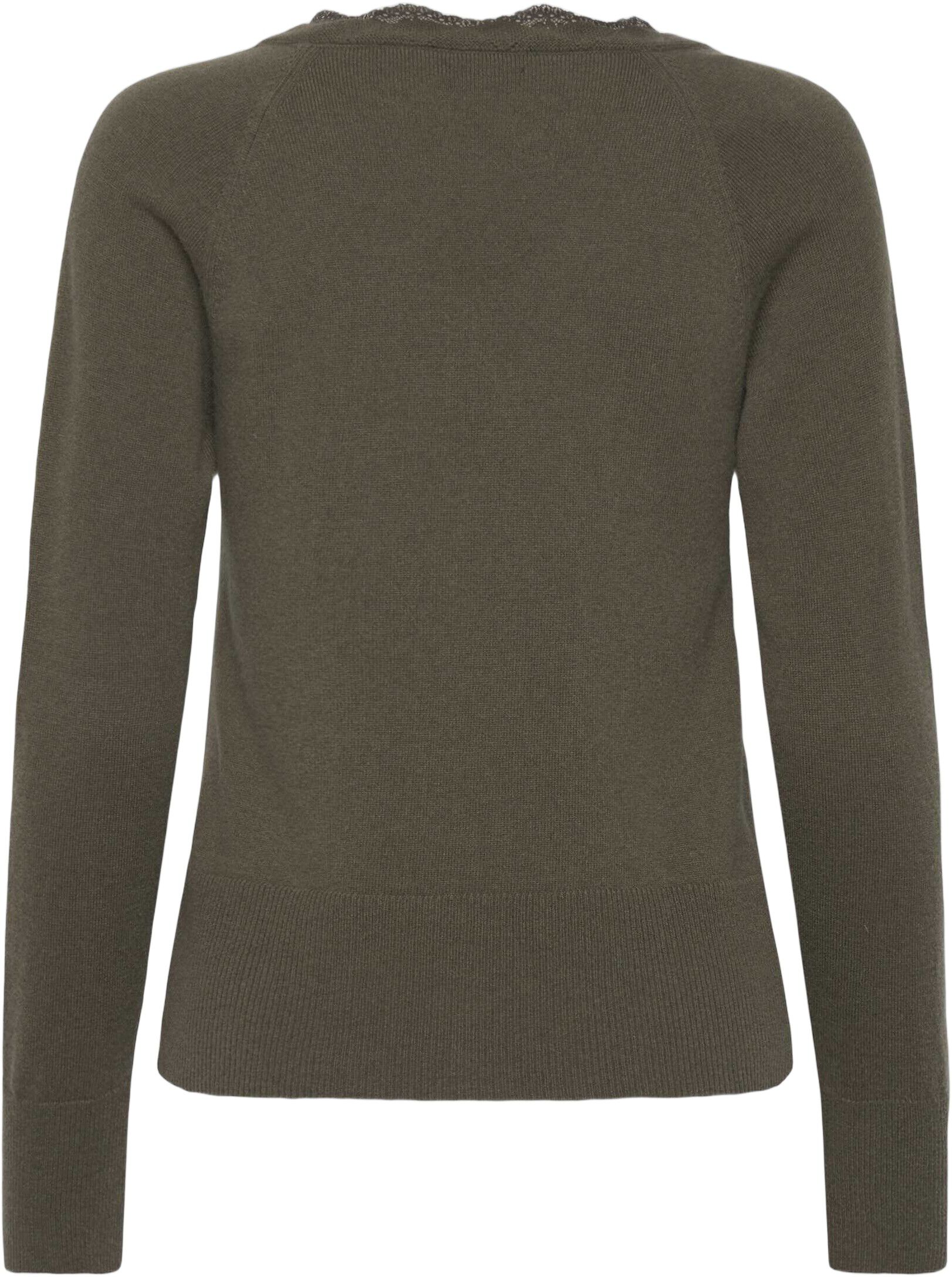 RWLaica Cashmere LS V-neck Lace Cardigan