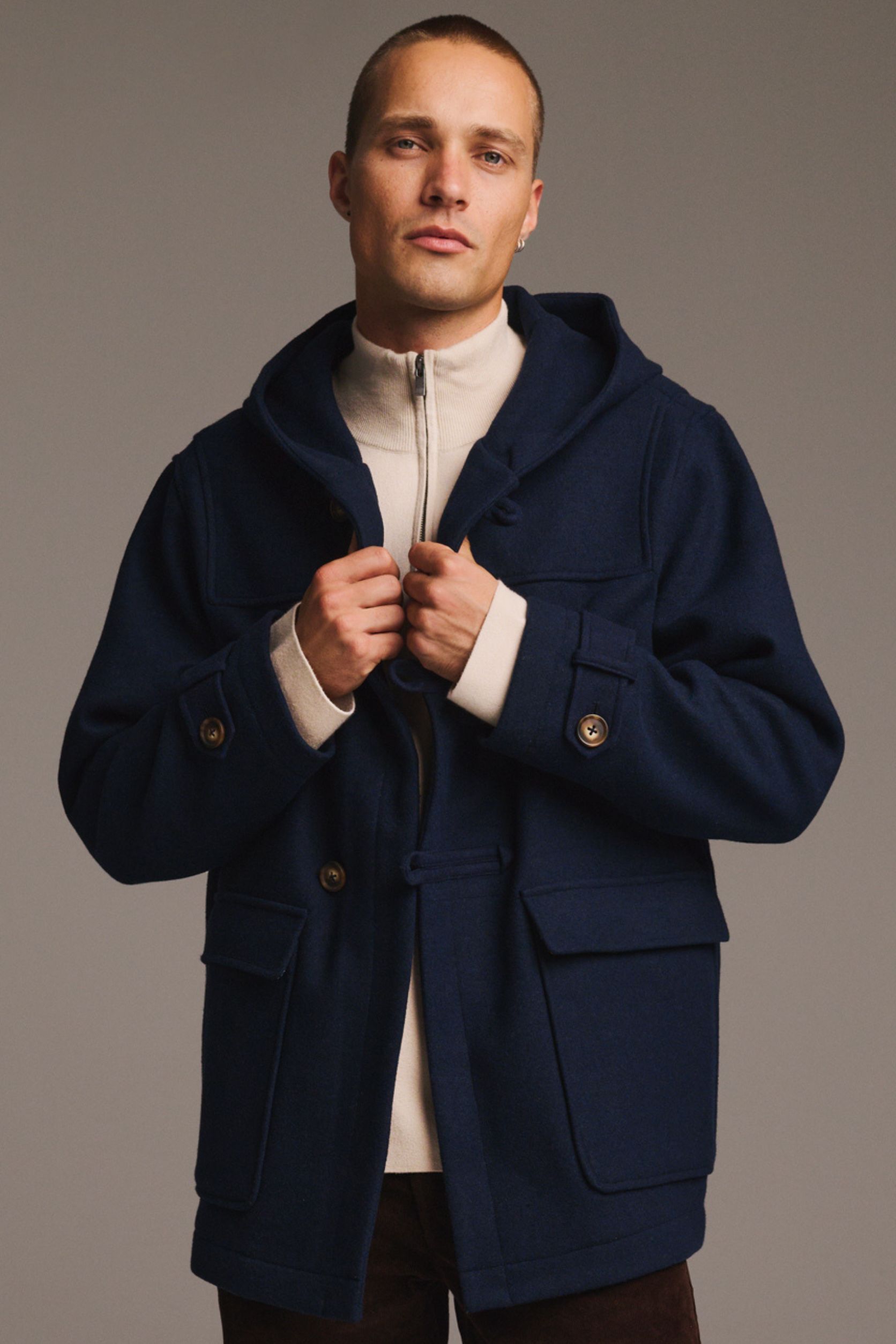 Arch 1 Duffle jakke m. h&aelig;tte - Uldmix GRS