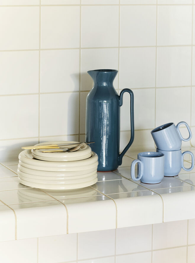Barro Jug Tall-Dark blue