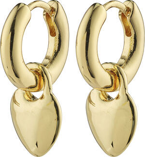 SOPHIA recycled heart hoops gold-plated