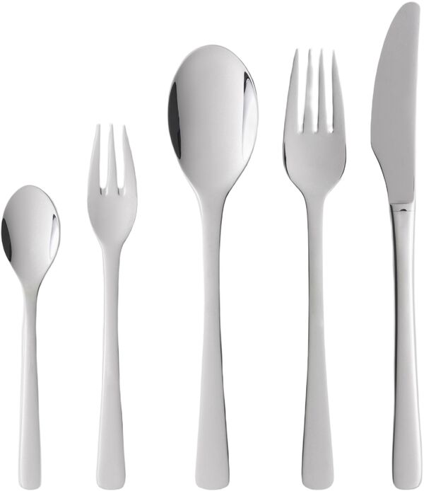 Bestikksett Steel Line 60 deler Blankt stål