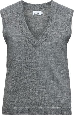 OBJDENISI S/L RE KNIT VEST NOOS