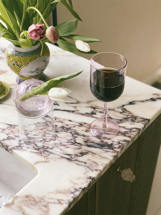 WINE GLASS, 2 PCS, TALL, ROSE,70177R