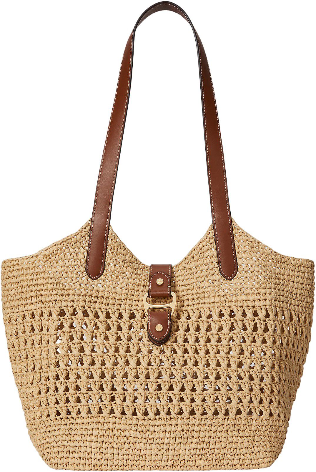 Woven Straw Large Tasha Tote Bag