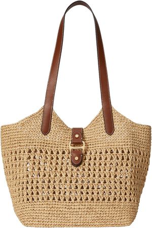 Woven Straw Large Tasha Tote Bag