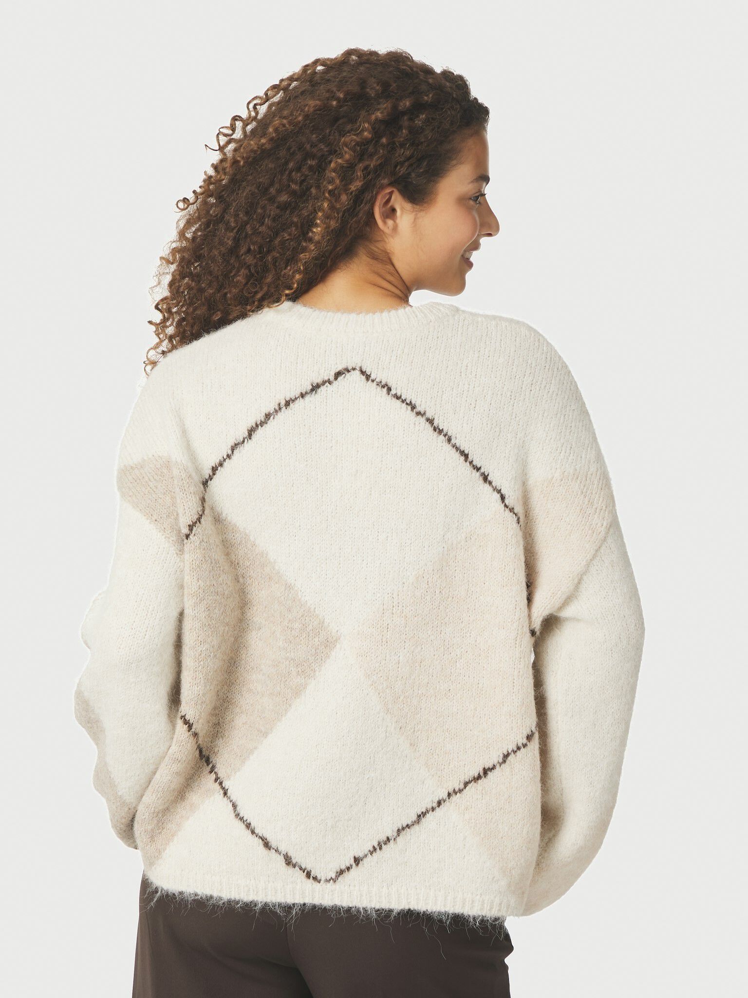 Inga Check Fluff Knit Blouse