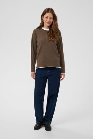 MilaSZ LS Contrast Pullover
