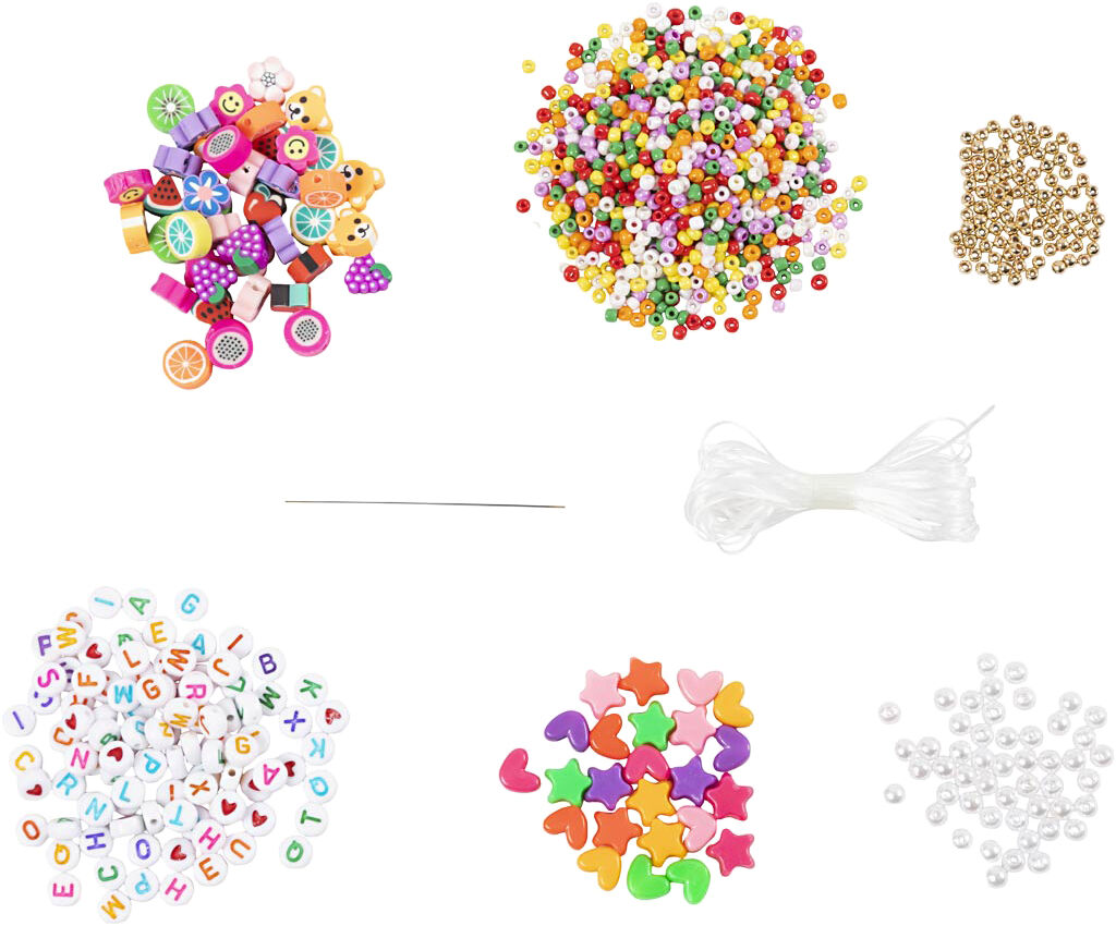 Mini DIY Mix Smykker, Farverige armb&aring;nd