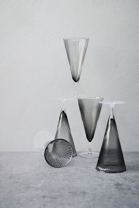 GC Nouveau Champagneglas 20 cl smoke 2 stk.