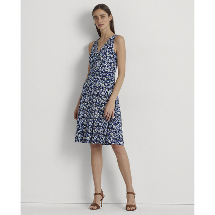 Floral Jersey Sleeveless Dress