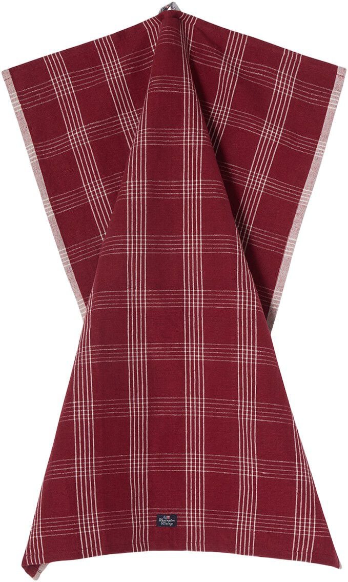 Checked Linen/Cotton Kitchen Towel