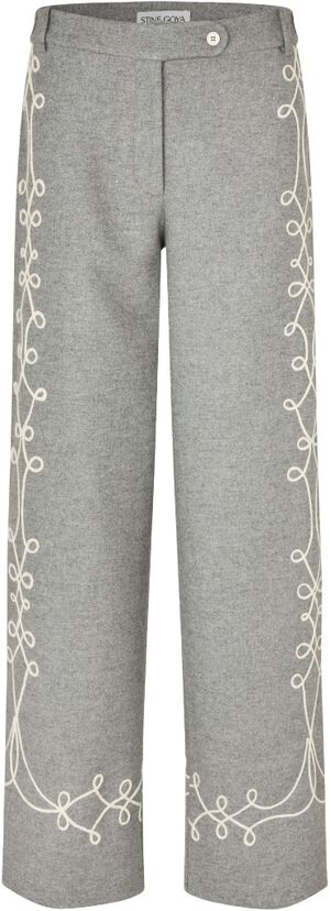 2490 Felt Twill Embroidery, Embroidered Tab Pants