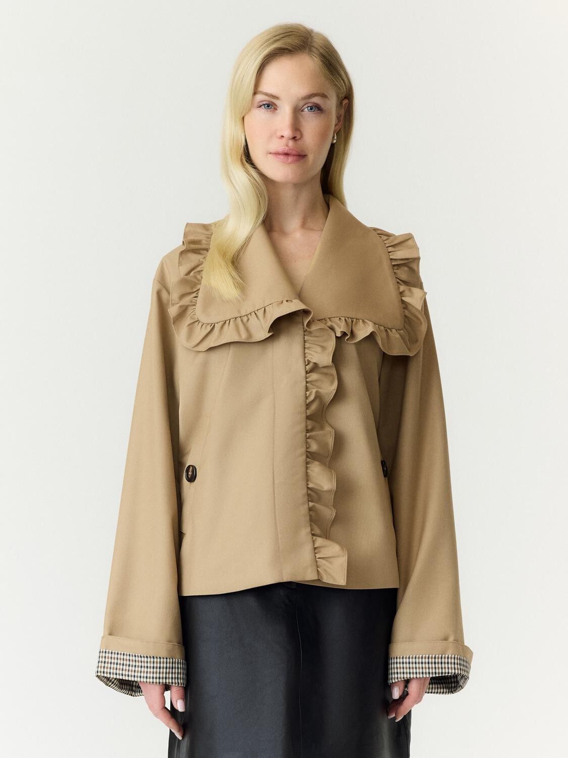 Yaselsia Ls Short Trenchcoat