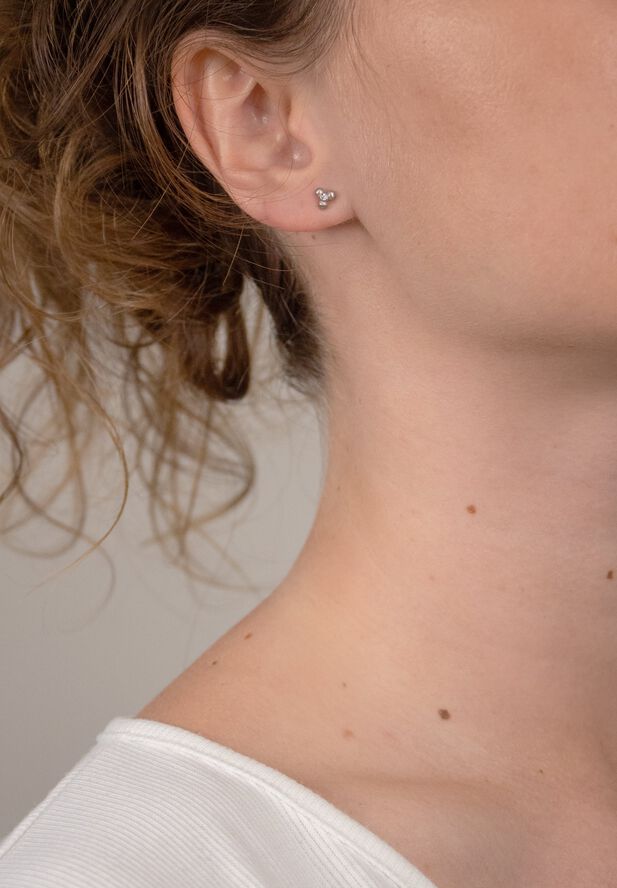 Pebbles studs - silver