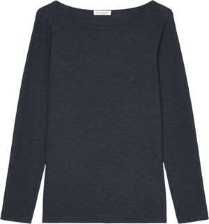 T-shirt, long sleeve, boat neck
