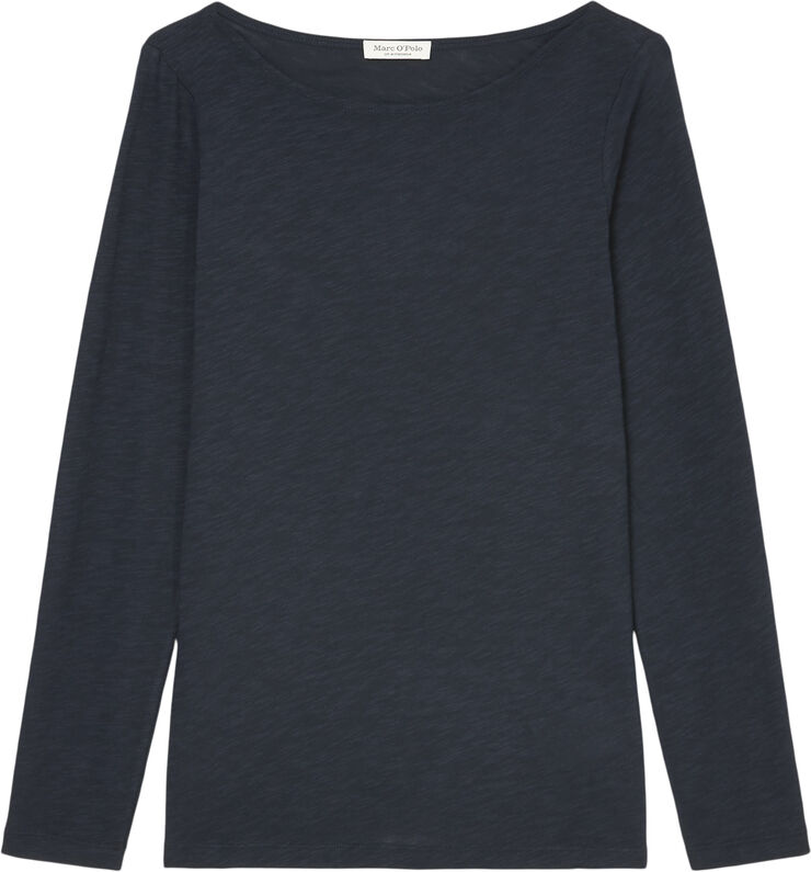 T-shirt, long sleeve, boat neck