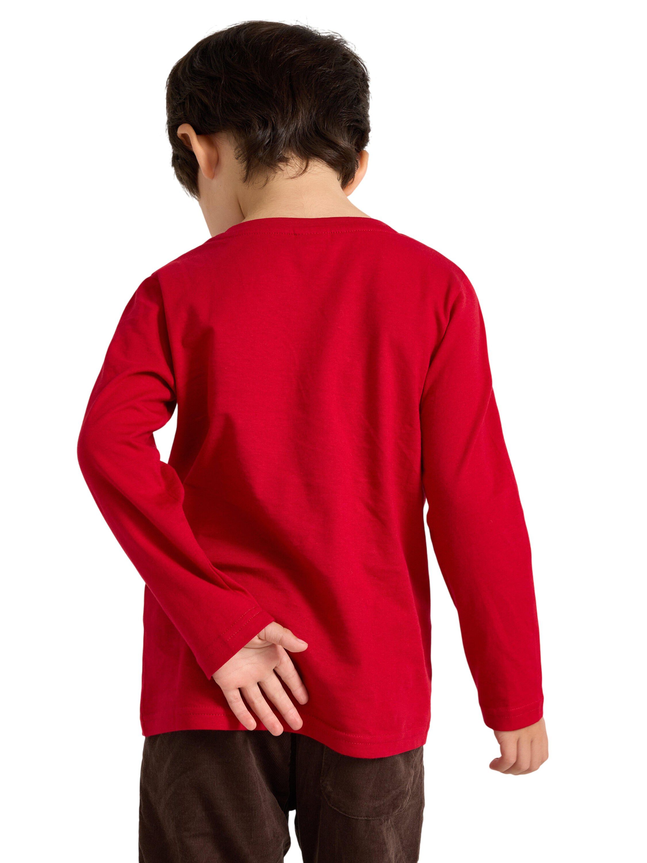 Long-sleeved jersey top with a reve