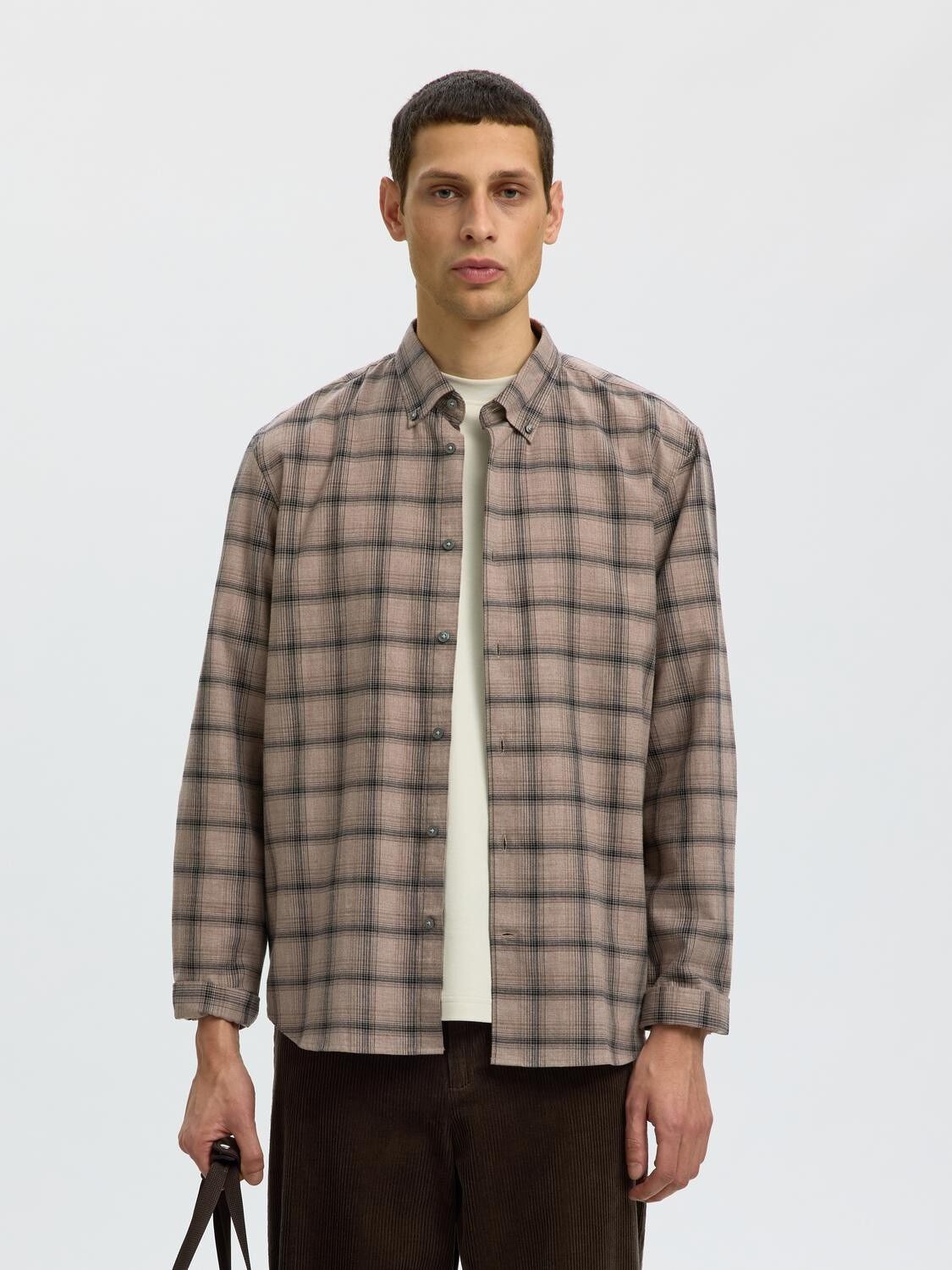 Slmcole-Jay Reg Melange Ls Shirt Noos
